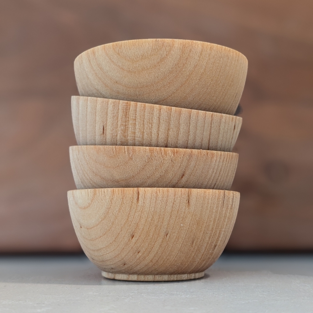 Mini Turned Wood Bowls